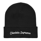 "Clientela Suprema" Organic ribbed beanie
