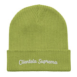 "Clientela Suprema" Organic ribbed beanie
