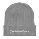 "Clientela Suprema" Organic ribbed beanie
