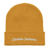 "Clientela Suprema" Organic ribbed beanie