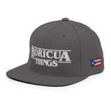 "Boricua Things" Blanco Snapback Hat