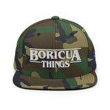 "Boricua Things" Blanco Snapback Hat