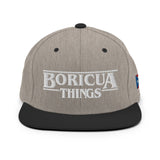 "Boricua Things" Blanco Snapback Hat