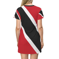"Trinidad y Tobago" All Over Print T-Shirt Dress