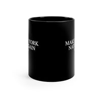 "M.NY.N.A" Black mug 11oz