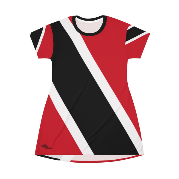 "Trinidad y Tobago" All Over Print T-Shirt Dress
