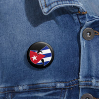 "Wu-Cubano" Custom Pin Buttons