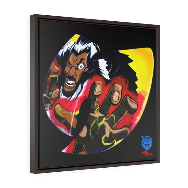"Wu-Nuff" Who's tha Masta? Square Framed Premium Gallery Wrap Canvas