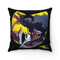 "Wu-Yasuke" Faux Suede Square Pillow