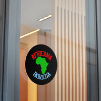 "Africana Boricua" Round Vinyl Stickers
