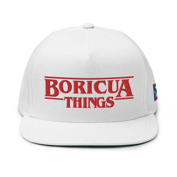 'Boricua Things" Blanco Flat Bill Cap