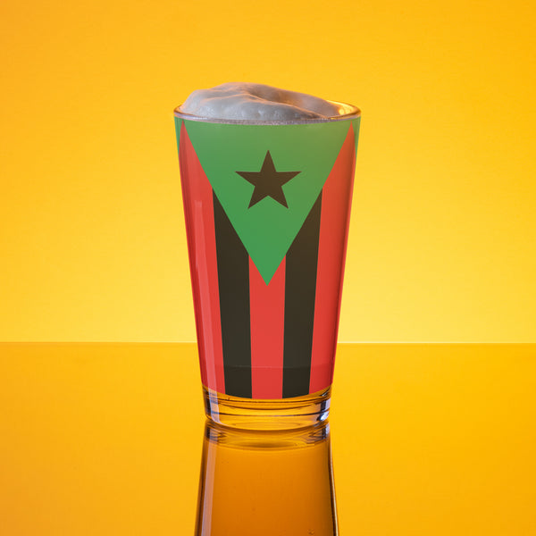 "Afro Boricua" Shaker pint glass